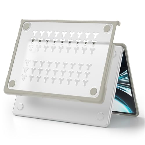 Carcasa trasera transparente resistente MacBook Air 13.6 funda protectora TPU M3 2