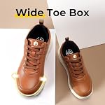 FitVille Extra Weit Freizeitschuhe Herren Superweiches Leder Sneaker Athletic Formal Classic Turnschuhe Business Lässige Sportschuhe Umweltfreundlich Atmungsaktiv Walkingschuhe – Bild 2