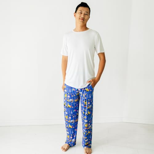 Image of Little Sleepies Mens Pajama Pants, Soft Viscose from Bamboo PJ Bottoms for Family Matching Set, Mens Sleepwear PJs w /Pockets