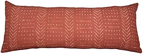 Trade Star Large Throw Pillows Covers Handmade Body Lumbar Pillow Cover Ethnic Bed Cushion Sham Indian Pillow Case for Home Office Sofa Decor (Rust (Snow), 14 X 36 Inch)