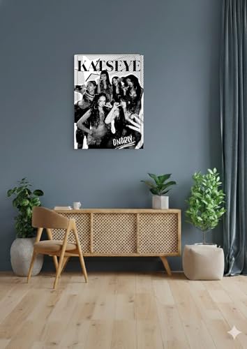 Image of KATSEYE Girl Group Poster - Glossy A4 Size, Self-Adhesive, Unframed Wall Art Featuring Beautiful Chaos Design (Classic)