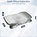 Satin Pillowcase for Zelimun Cervical Pillow, Ergonomic Case, Smooth & Soft Sleeping Pillowcase, Gray Pillow Cover with Zipper