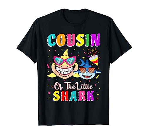 Cousin Of The Little Shark Cousin Shark Birthday Party T-Shirt