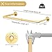 Fobule 48” Gold Wall Mounted Clothes Rack, Industrial Pipe Iron Garment Bar, Heavy-Duty Detachable Clothing Rod, Multi-Purpose Metal Wall display Hanging Pole for Closet Storage, Laundry Room 2 Base