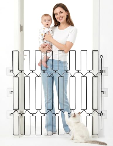 Barrière de sécurité, extensible, en métal, pour appartement, 100 cm de large, 78 cm de haut,...