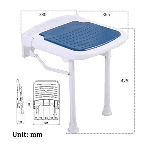 Tabouret de douche mural escamotable et réglable 250kg - 8