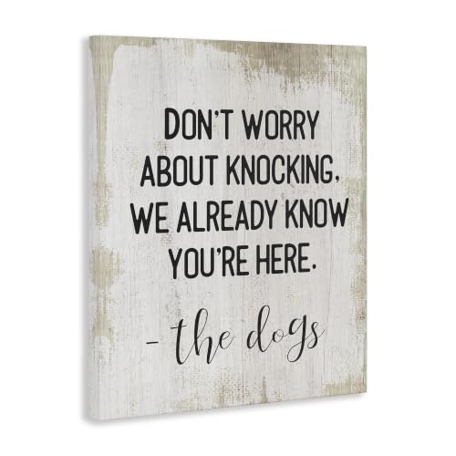 Image of Stupell Industries Dog Humor Affirmation, 36 x 48 Inch Canvas Wall Art