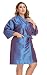 Salon Client Gown Robes Cape, Hair Salon Smock for Clients- Kimono Style (Purple)
