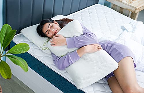 Image of Nilkamal SLEEP Hybrid Pocket Spring 6 Inch Mattress, Unique Combination of Plush Foam and Pocket Springs, Zero Motion Transfer Technology, Double Size Luxury Mattress (75x48x6,Blue & White)