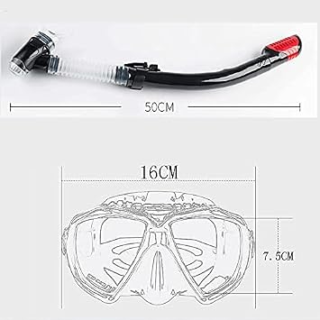 Full Dry Silicone Snorkeling Sambo Suit Adult Snorkel Anti-Fog Diving Snorkeling Swimming Mask (Pink)