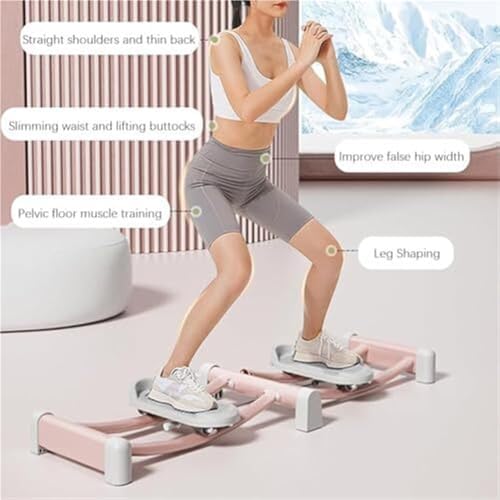 Foldable Ski Machine for Home, Pelvic Floor Trainer, Aerobic Fitness Equipment, Double Bearing Pulley, High Load Capacity, Compact Workout Solution, Enhance Leg Strength and Endurance