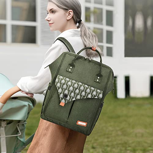 Sac à dos à langer bébé grand format avec tapis de change et sangles poussette - 2