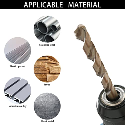 Gmtools 15Pcs Cobalt Drill Bit Set, M35 High Speed Steel, 135 Degree Tip, Twist Jobber Length Drill Bit Kit For Hardened Metal, Cast Iron, Stainless Steel, Plastic And Wood, With Indexed Storage Case 1/16"-3/8" #TOP4