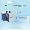 LEDIT Generatore Ozono Domotico 4.0 10.000mg/h Progettato in Italia–Ozonizzatore Professionale 0-200 m² –Purificatore d’Aria Certificato CE&CNR–Timer,Controllo Remoto App,Uffici Garage Auto Casa Hotel