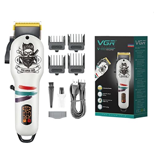 VGR V-699 Salon Series Cordless Hair Clipper Kit White - Image 2