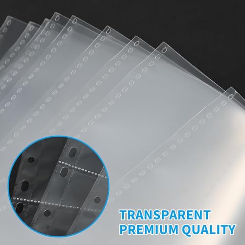 Craftinova 60 Pack 9 Pocket Card Sleeves Binder Sheets，Clear Trading Card Sleeve Pages Protector For 3 Ring Binder,11 Holes Trading Card Binder Sleeves Fit For Baseball,Football,Game,Business Cards thumb #2