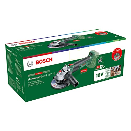 Bosch kompakter Akku-Winkelschleifer UniversalGrind 18V-75 (Schleifen, Trennen, Bürsten verschiedener Materialien; 18 Volt System; 115mm/125mm Schleifscheibendurchmesser; Ohne Akku) – Amazon Edition – Bild 8