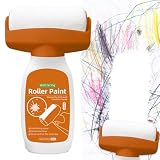 Wandfarbe Ausbessern Weiß, Pengrity 500g Ausbesserungsfarbe Weiss, Wandreparatur-Rollbürste mit Wandreparaturpaste, Wand Reparatur Rollbürste für Graffiti Kratzer Flecken Risse Beschädigte Wände