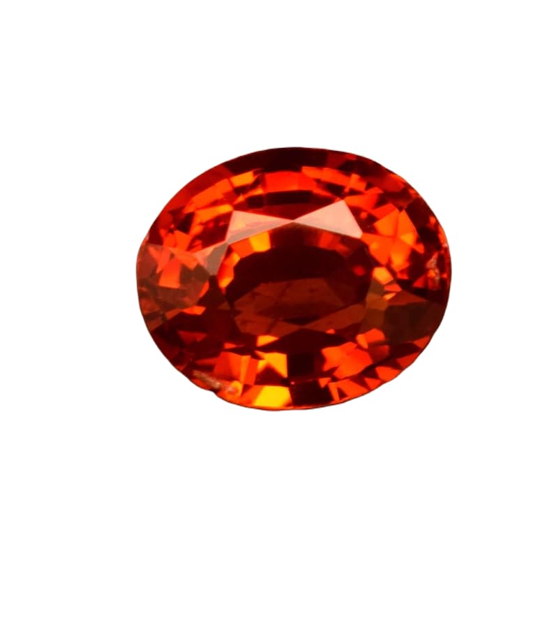 Saphir orange naturel ovale 9x8x6mm pour création de bijoux DIY