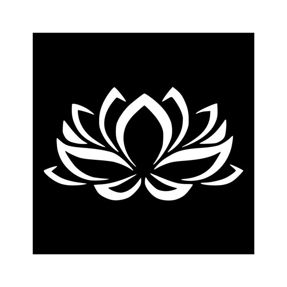 Vinyl Decal Lotus Flower Vinyl Decal Sticker Cars Trucks Vans Walls Laptop(White)