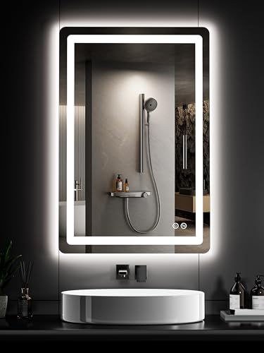 Led Bathroom Mirror, 36x24 Bathroom Vanity Mirror for Wall with Light, IP54 Enhanced Anti-Fog,...