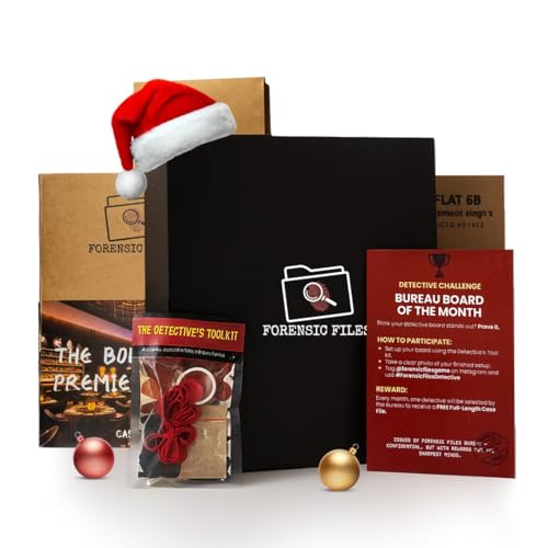 Image of Forensic Files Detective Gift Box Premium Crime-Solving Bollywood Premiere | Detective Toolkit + Surprise Free Case File | Gift for Couples, Friends & Teens | Indian Murder Mystery Game