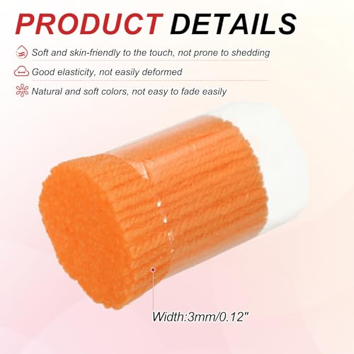 Image of MECCANIXITY 15 Rolls Latch Hook Yarn, 3mm Orange Latch Hook Kit Yarn Precut Hook Rugs Making Crochet Bundles for Rug Adults Beginners Tapestry DIY Craft