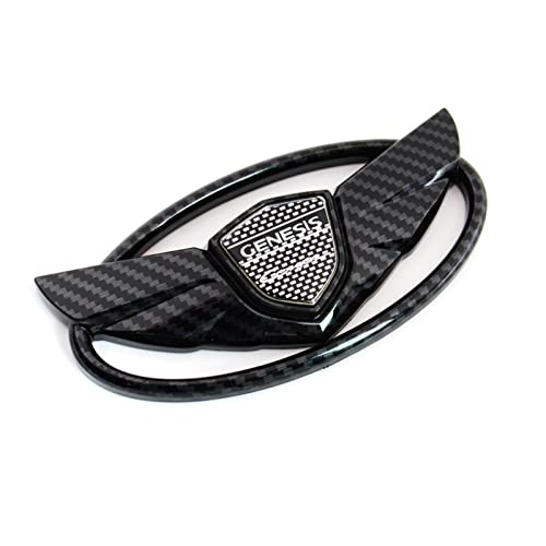 Image of Genesls Coupe 3D Front Rear Emblem,The Art of Speed Vintage Nameplate Badge Compatible with Genesls 2010-2017(Carbon Fiber Black)