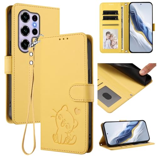 �X�}�z�P�[�X �Ή��@�� for Oukitel C2 2025 �������[�h�y�t���b�v�X�^���h�J�[�h�z���_�[�E�H���b�g�}�O�l�b�g�N���X�v�t�H���P�[�X�zYellow