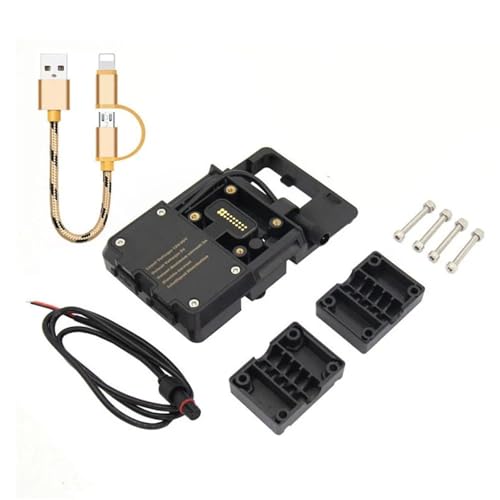 Soporte Telefono Moto para R1200GS R1200 GS para ADV F700GS 800GS Navegador GPS Portátil Cargador USB 12MM Barra Transversal Soporte Navegación para Teléfono Soporte Móvil Moto USB