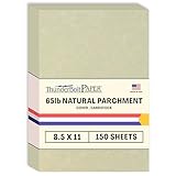 150 Natural Parchment 65lb Cover Paper Sheets 8.5X11 Inches Cardstock Weight Colored Sheets 8.5