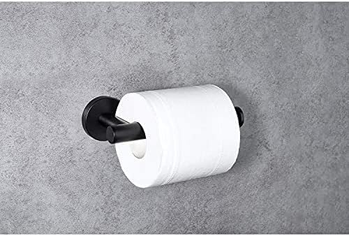 Collector88 Matte Black Bathroom Hardware Set, Includes 16 Inch Towel Rack, Durable SUS304 Stainless Steel, Modern Style, 4 Pieces, Black, Collector88