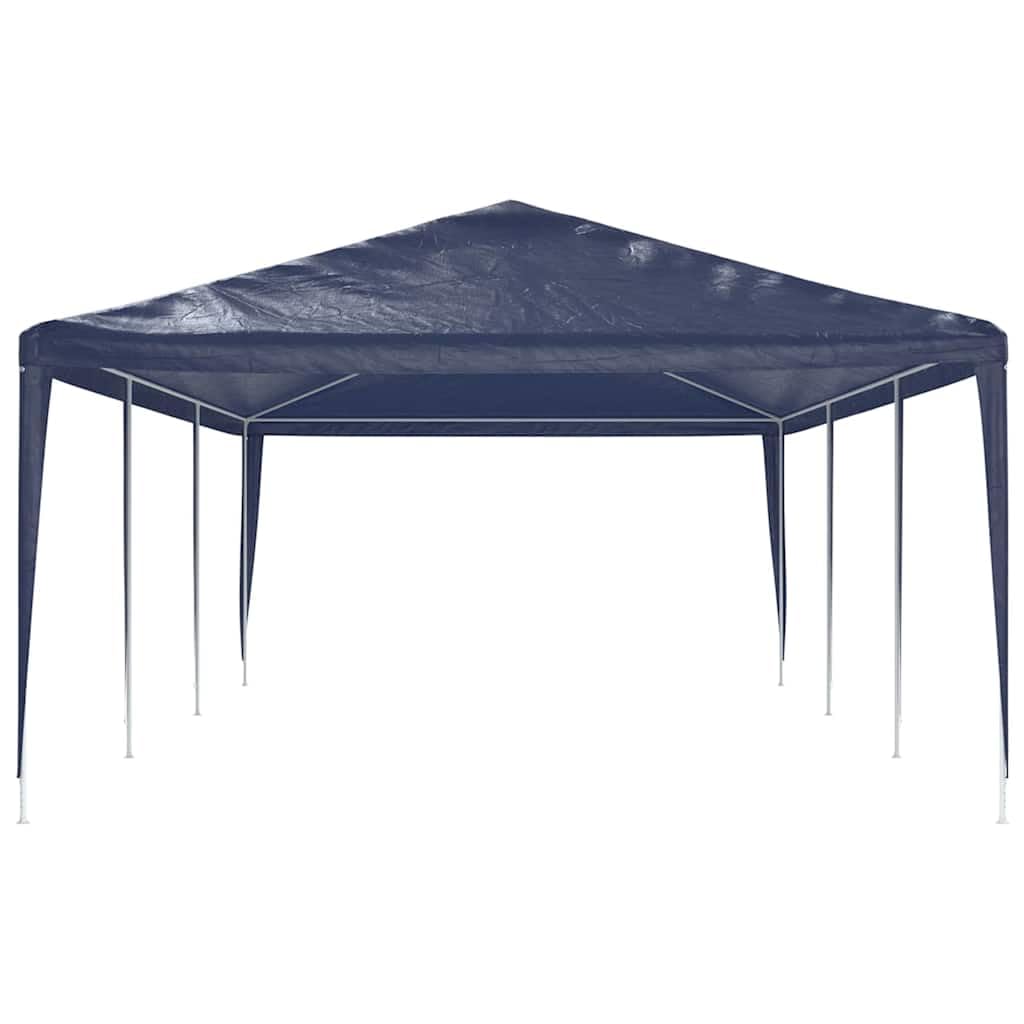 Gazebo per feste, blu, 4 x 9 m, tenda da giardino con polietilene