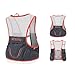JISADER Running Vest Hydration Vest Backpack Lightweight Daypack Breathable Mesh Adjustable with 2 Bladders and Reflective Stripes Suitable for Running Hiking, Dark Grey Orange, M
