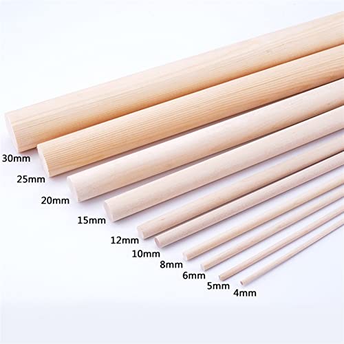 Multi-size ronde vormige houten sticks strips Diy Gepolijste modelleermiddelenbenodigdheden (Color : 10PCS 6mm) - Image 4