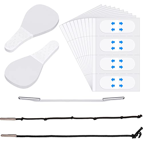 283 Pieces Face Lift Tape and Stickers Set 240 Face Lifting Stickers 40 Neck and Eye Lift Tapes Invisible Adhesive Lifting Patches Face Quick Lifting Bands with 3 Lifting Ropes for Women Face Beauty