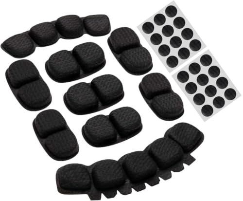 Aoutacc Kit de acolchado para casco, kit de almohadillas para orejas de espuma universales de repuesto para bicicleta, motocicleta, casco de ciclismo, accesorios (negro)