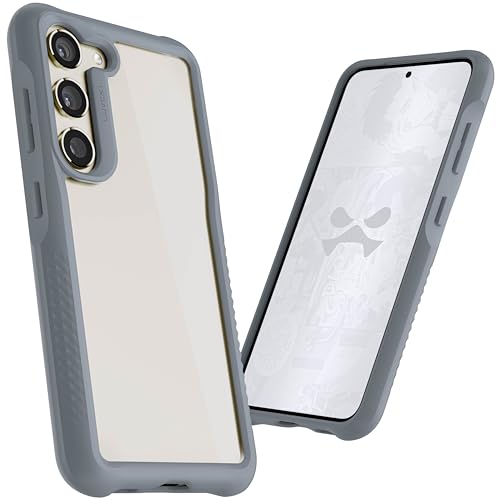 Image of Ghostek Covert Samsung Galaxy S23 Clear Case with Military Grade Shockproof Protection, Non-Slip Grip, Protective Silicone Phone Cover Designed for 2023 Galaxy S23 (6.1 inch) (Gray)