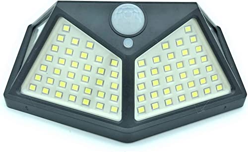Teramo led Faretto Solare da Esterno con Sensore Movimento 100 LED IP65 Nero