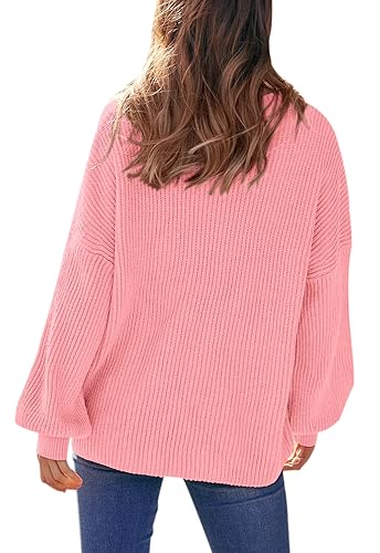 Image of PRETTYGARDEN Womens Sweaters Spring 2026 Oversized Chunky Knitted Pullover Sweater Casual Long Sleeve Crewneck Cute Sweaters