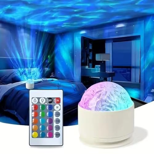 Lámpara de noche LED proyector RGB con control remoto miniatura 3