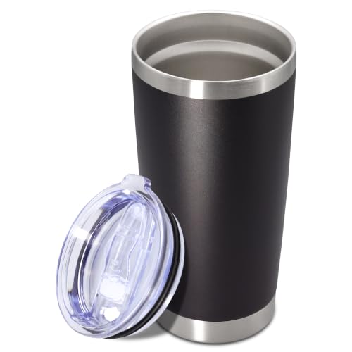 Image of 20oz Tumbler Insulated Tumblers Vacuum Coffee Mug with Lid Black 1Pack