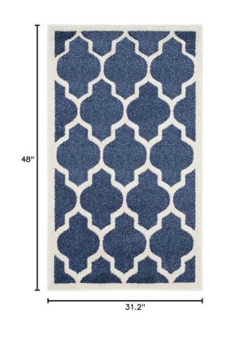 Tapete Decorativo SAFAVIEH 2'6" x 4', Azul Navy Beige miniatura 2