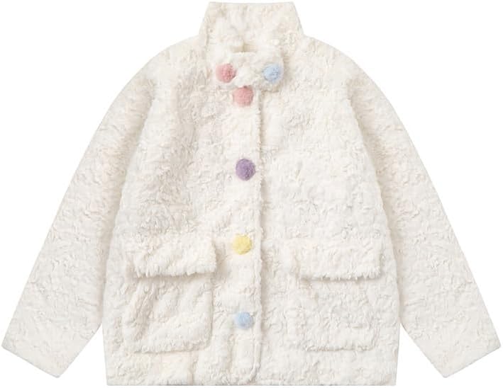 Lambskin Coat Winter Fleece Cotton Padded Jacket Outdoor Warm