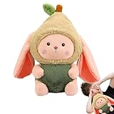 Peluche de conejo de peluche, juguetes de peluche de conejo, decoración de dormitorio, conejo de peluche de conejito de frutas, muñeca suave para niños y niñas, suministros de fiesta