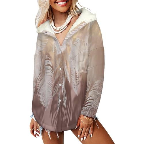 Sweats à capuche chaud avec poches veste hiver rose grandes tailles