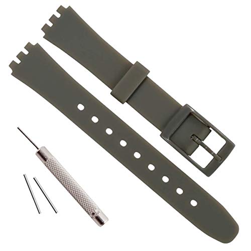 Bracelet de montre en caoutchouc silicone étanche 12 mm pour Swatch