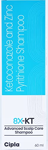 Image of 8X-KT - Bottle of 60ml Shampoo with Ketoconazole and Zinc Pyrithione