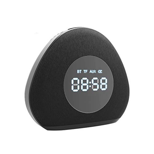Preisvergleich Produktbild Technology Spiegelleuchte Bluetooth-Lautsprecher, Subwoofer-Handy-Audio-Außenlautsprecher Wecker 10W Großvolumen-Sound (Color : Black)
