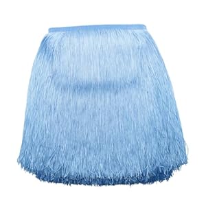 Yalulu Blaue Fransenborte 30cm x 10m